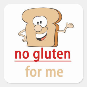 Sticker Carré Aucune alerte d'allergie au gluten