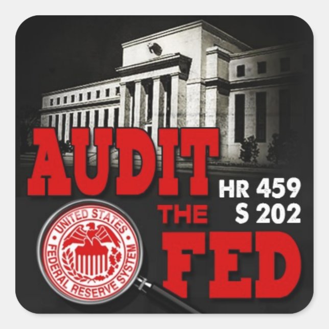 Sticker Carré Audit de l'autocollant de la Fed (Devant)