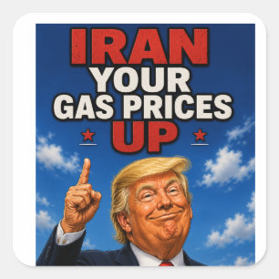 Sticker Carré Augmentez vos prix du gaz en Iran !