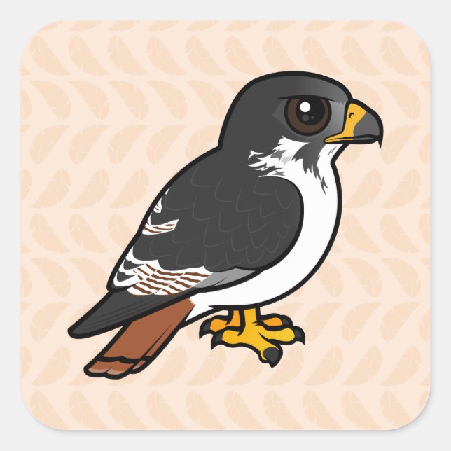 Sticker Carré Augur Buzzard Birdorable (Devant)