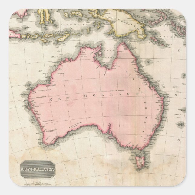 Sticker Carré Australia & the South West Pacific (Devant)