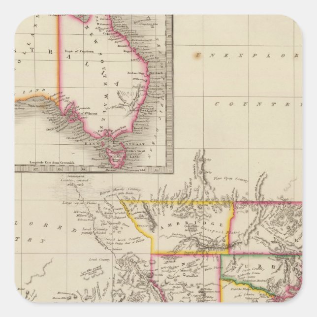 Sticker Carré Australie 2 (Devant)