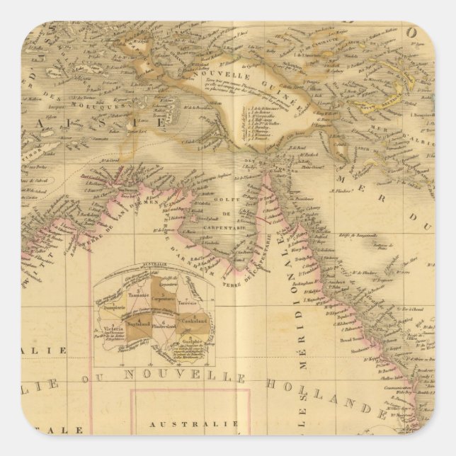 Sticker Carré Australie 8 (Devant)
