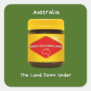 Sticker Carré Australie Grande Terre du Sud