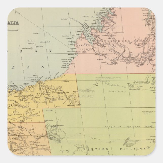 Sticker Carré Australie occidentale (Devant)