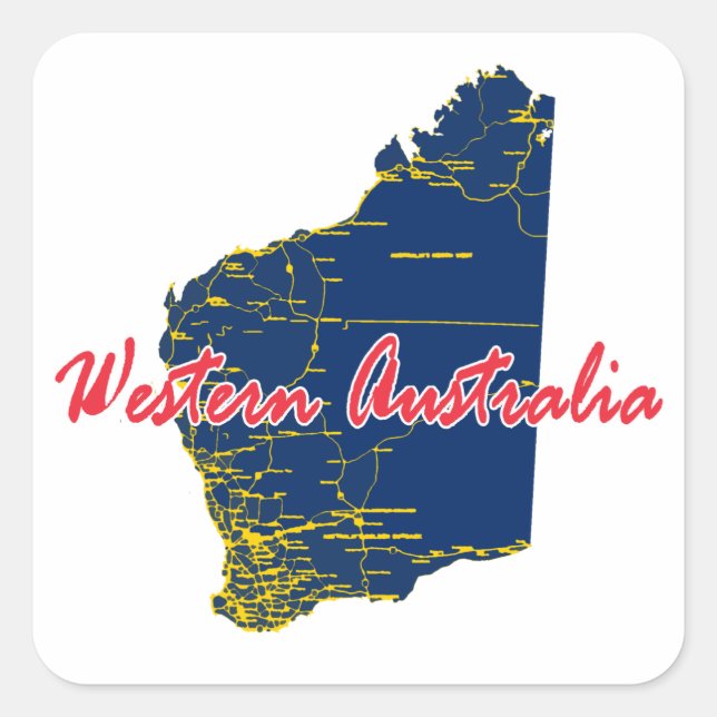 Sticker Carré Australie occidentale (Devant)