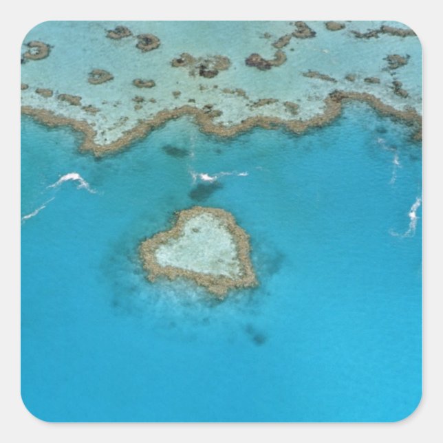 Sticker Carré Australie, Queensland, Îles Whitsunday, (Devant)