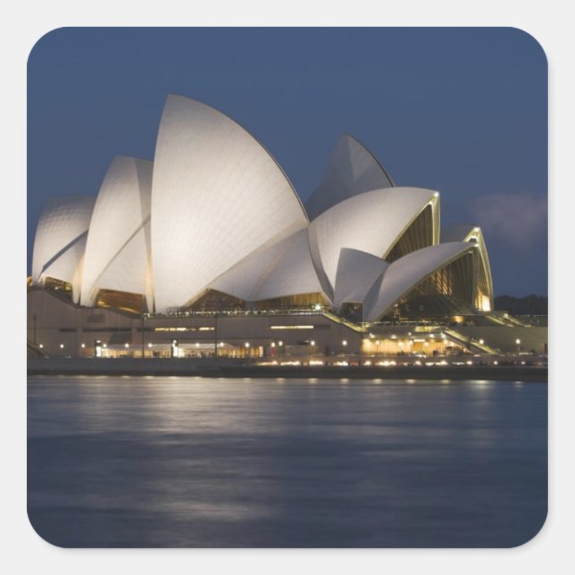 Sticker Carré Australie, Sydney. Opéra de nuit sur (Devant)