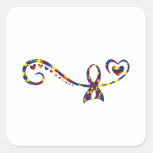 Sticker Carré Autisme
