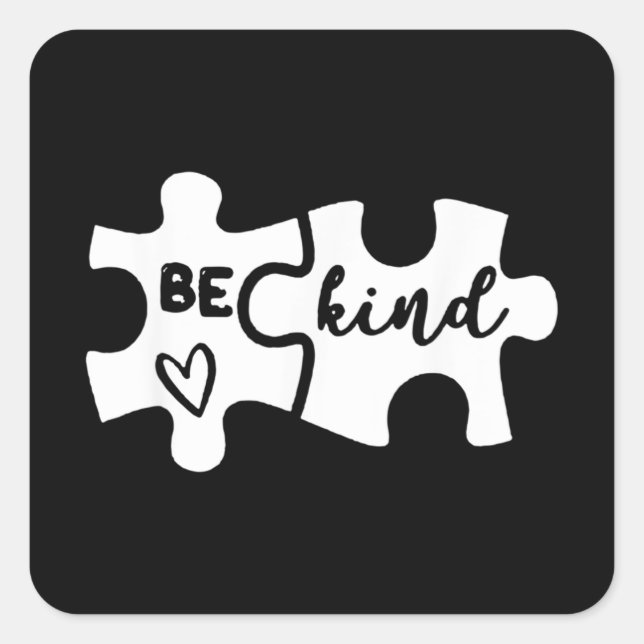 Sticker Carré Autisme être enfant (Devant)