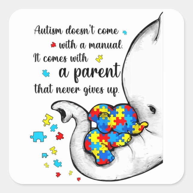 Sticker Carré Autisme Maman Chemise Femmes Sensibilisation sur l (Devant)