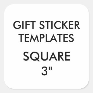Sticker Carré Autocollants-cadeaux CARRÉ de 3 pouces personnalis