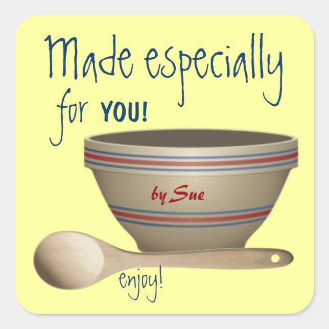 Sticker Carré Autocollants-cadeaux personnalisés (Devant)