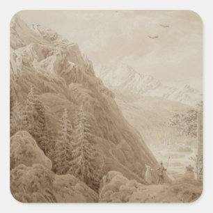 Sticker Carré Automne