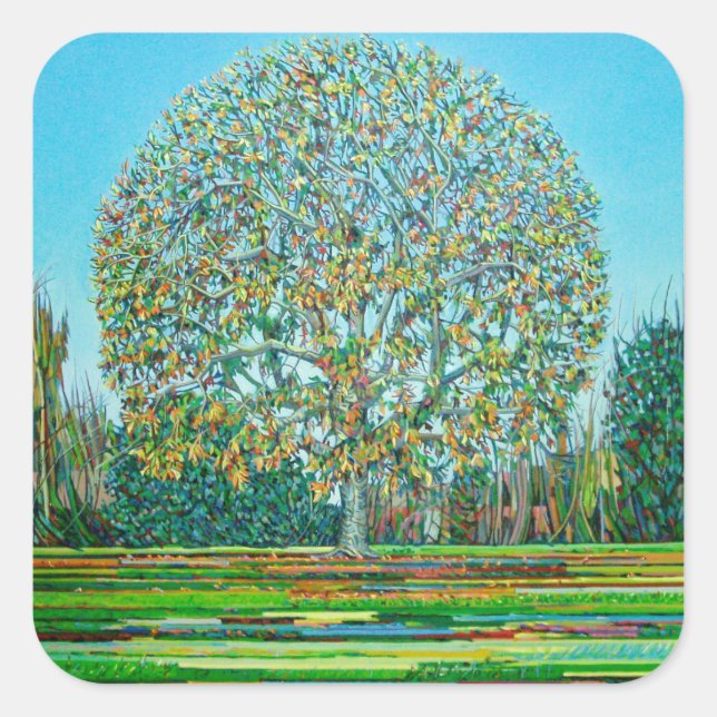 Sticker Carré Automne Bow Tree (Devant)