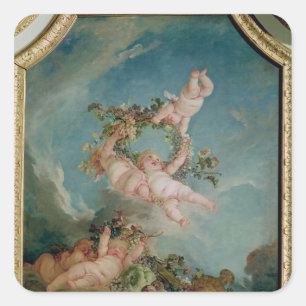 Sticker Carré Automne, d'une série des quatre saisons