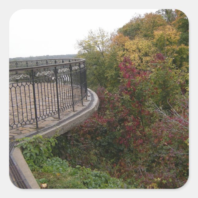 Sticker Carré automne jaune (Devant)