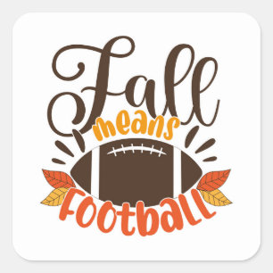 Sticker Carré Automne signifie football