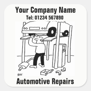 Sticker Carré Automotive Repairs