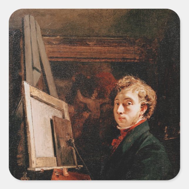 Sticker Carré Autoportrait (Devant)