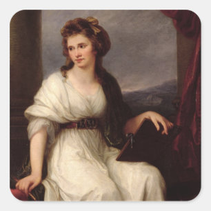 Sticker Carré Autoportrait, 1787 (huile sur la toile)