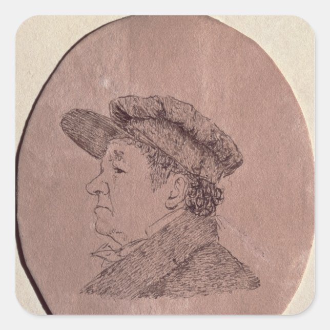 Sticker Carré Autoportrait, 1824 (Devant)
