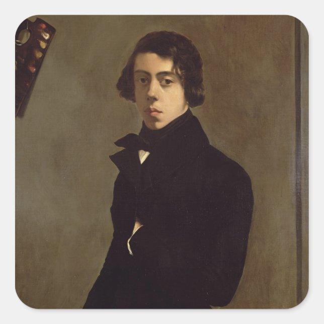 Sticker Carré Autoportrait, 1835 (Devant)