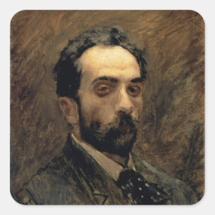 Sticker Carré Autoportrait, années 1890