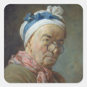 Sticker Carré Autoportrait avec Spectacles, 1771