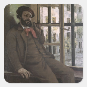 Sticker Carré Autoportrait chez Sainte-Pelagie, 1871