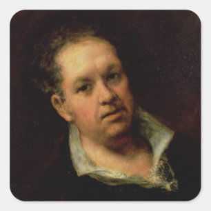 Sticker Carré Autoportrait de Francisco Jose de Goya y Lucientes
