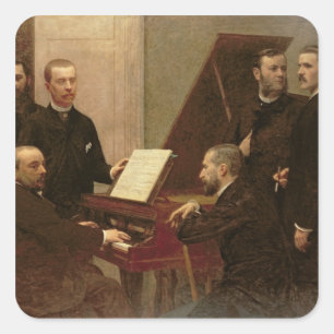 Sticker Carré Autour du piano, 1885