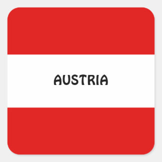 Sticker Carré Autriche, drapeau