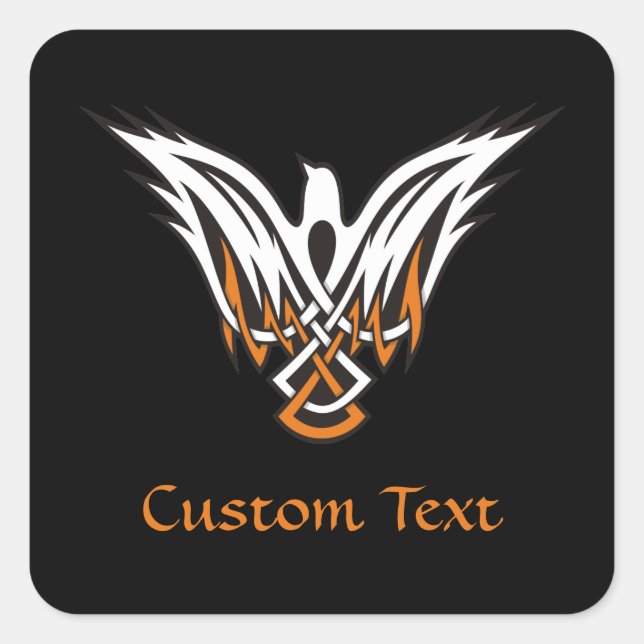 Sticker Carré aux oiseaux celtiques (Devant)