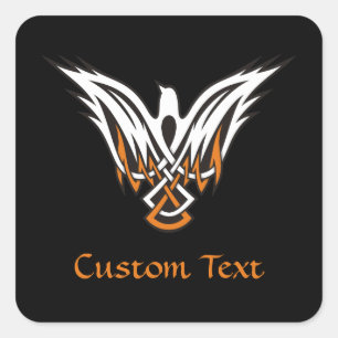 Sticker Carré aux oiseaux celtiques