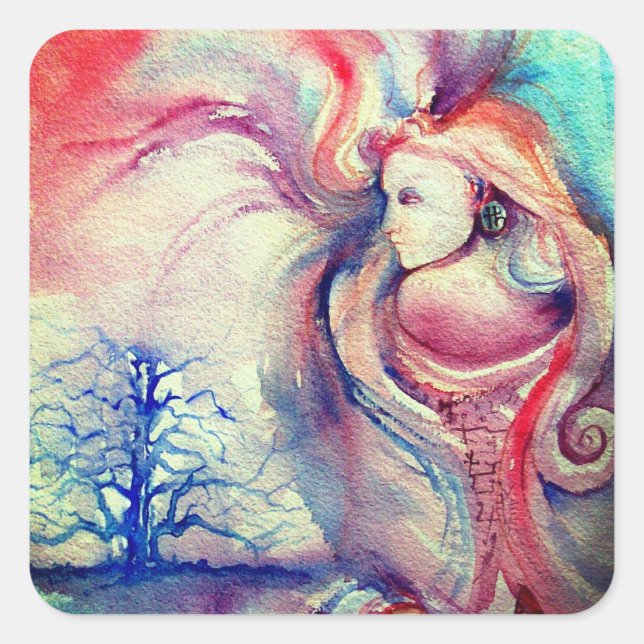 Sticker Carré AVALON / Magie et mystère (Devant)