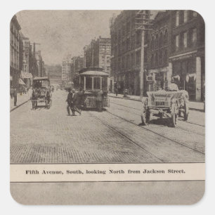 Sticker Carré Avant de port de la Cinquième Avenue S
