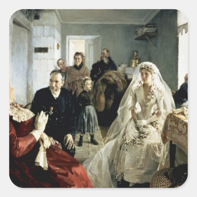 Sticker Carré Avant le Mariage, les années 1880 (Devant)