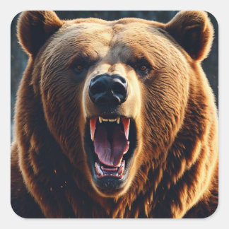 Sticker Carré Aventures d'ours douillettes