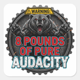 Sticker Carré Avertissement 8 Livres d'Audace Pure