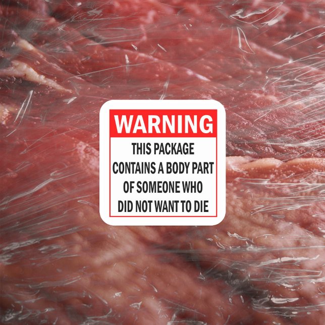 Sticker Carré Avertissement, Activisme De Paquet (Créateur téléchargé)