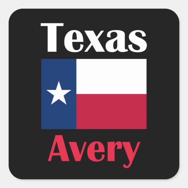 Sticker Carré Avery TX (Devant)