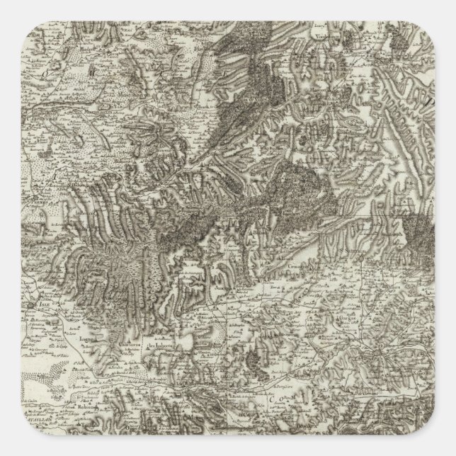 Sticker Carré Avignon, Orange (Devant)