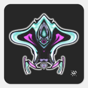 Sticker Carré Avion d'avale coloré v2