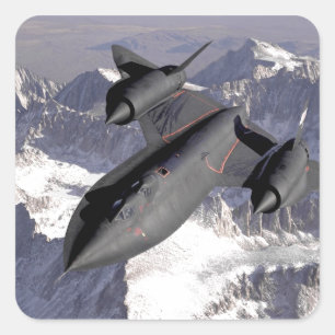 Sticker Carré Avion de chasse supersonique