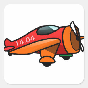 Sticker Carré Avion de dessin