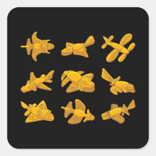 Sticker Carré AVION DE QUIMBAYA Quimbaya, ancien théoricien Ali