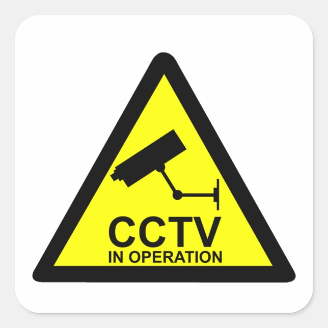 Sticker Carré Avis CCTV (Devant)