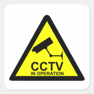 Sticker Carré Avis CCTV