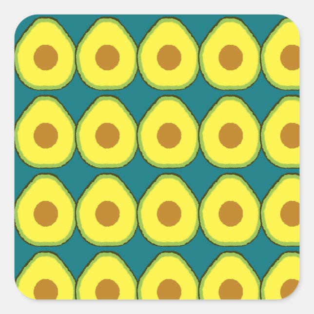 Sticker Carré Avocado (Devant)
